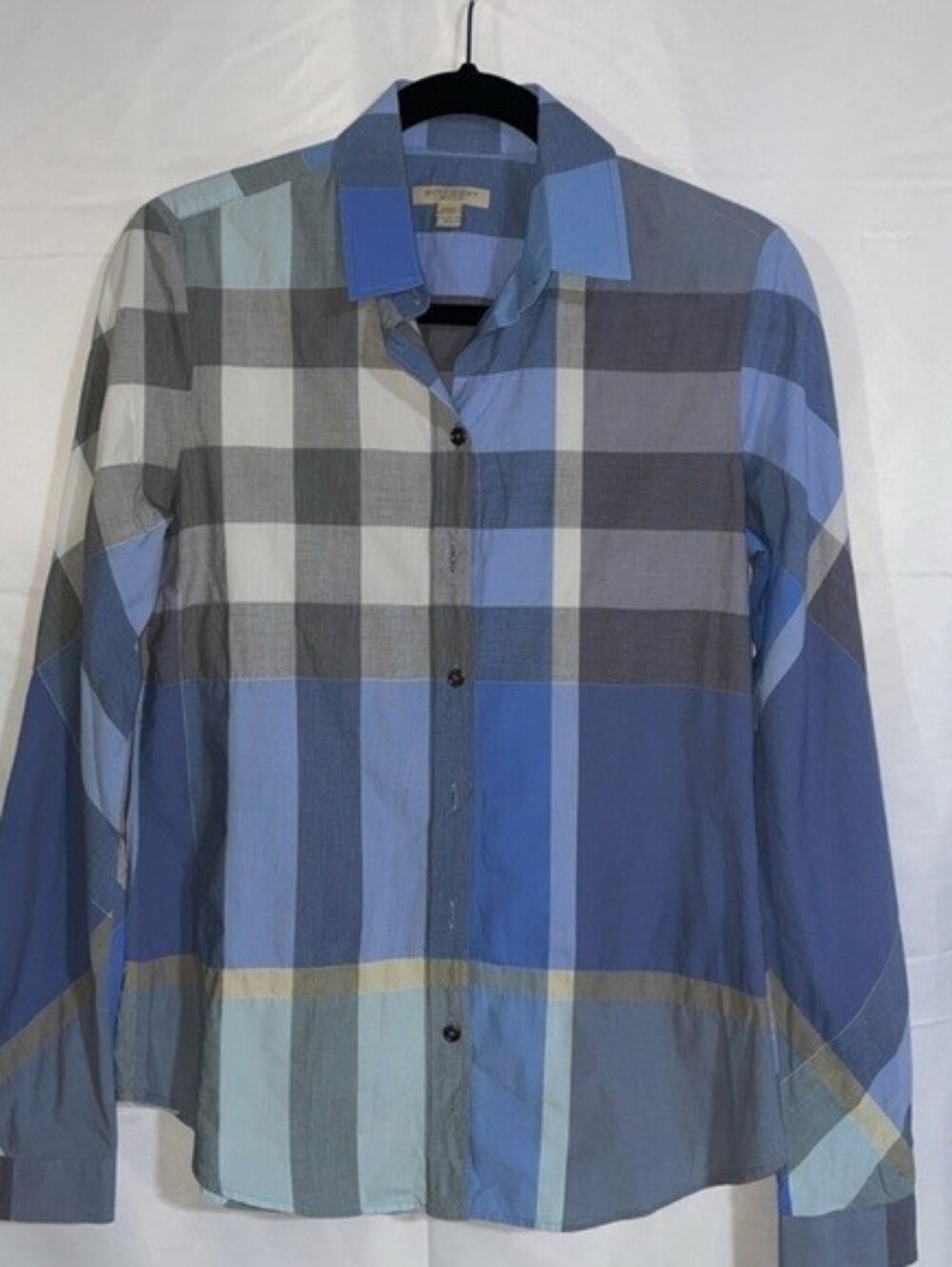 Burberry Blue and Gray Nova Check Shirt Jacket